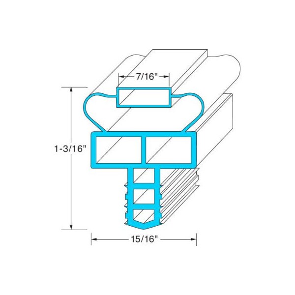 Allpoints Allpoints 741284 Door Gasket 10 3/8" X 21 7/8" For Randell 741284 - main